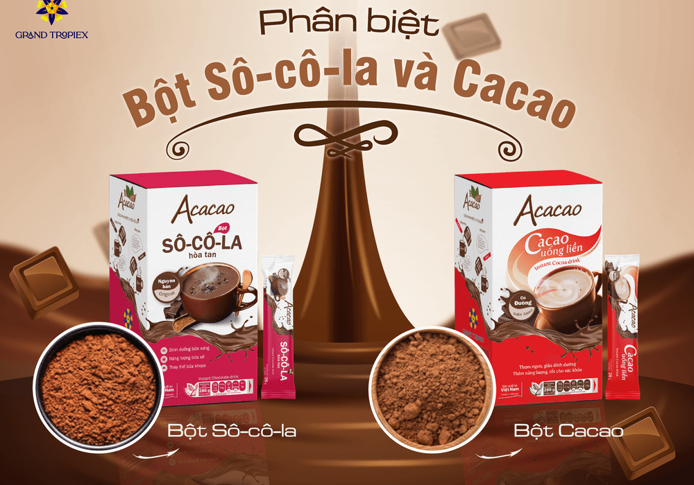 Sự Khác Biệt Quan Trọng Giữa Bột Sô-cô-la Nguyên Chất và Bột Cacao