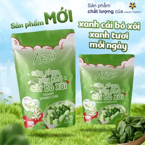 Sữa chua sấy khô Aya-ua cải bó xôi